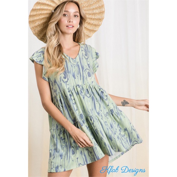 LAST 1! V Neck Ruffle Sleeves, Tiered Ruffle Tunic - Picture 6 of 11